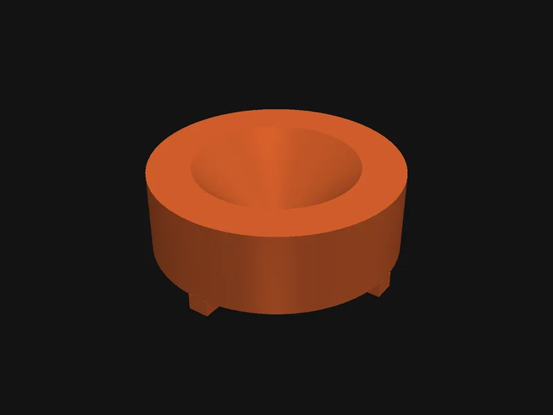 Printed cone ring for the ball cutter