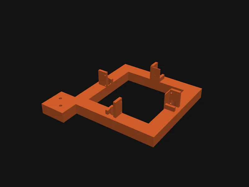 Printed laser cross frame